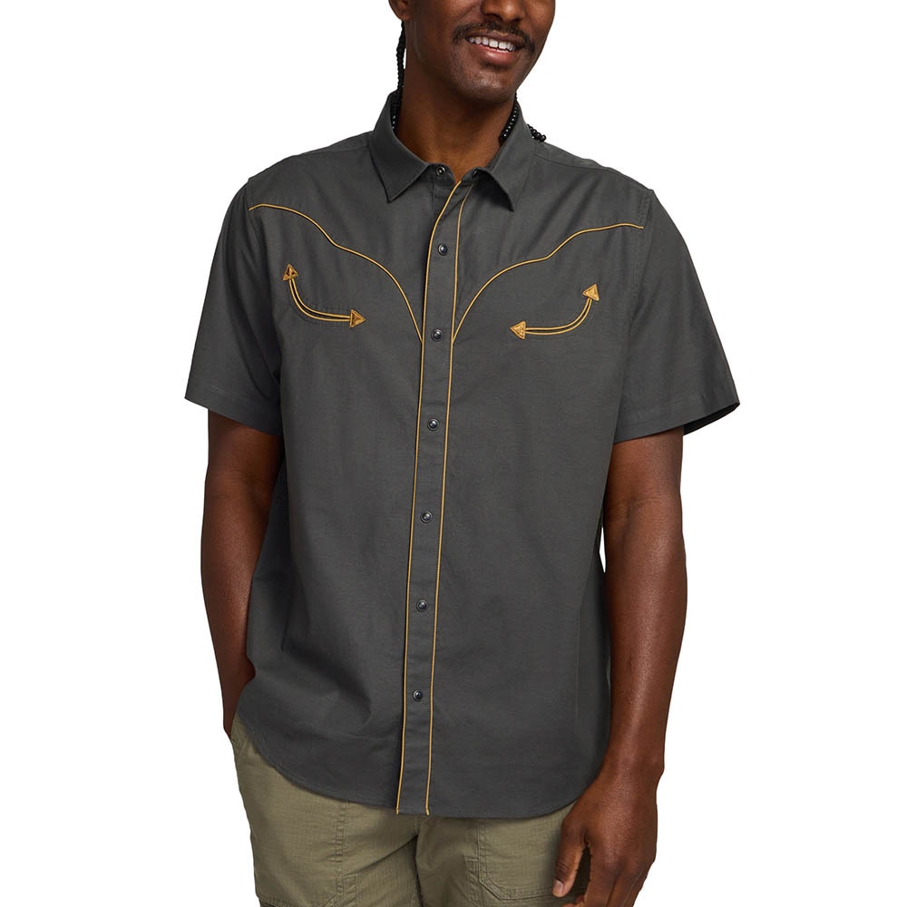 Howler Brothers Broncbuster Snapshirt Men's in Antique Black